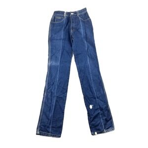 Vintage CP Proper Jeans Women 8 Blue‎ Mom Embroidered Wave Cotton Blend Festival
